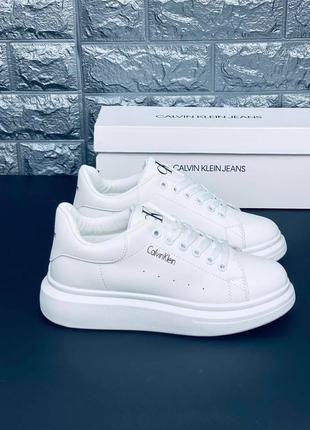 Кросівки calvin klein жіночі, білі стильні кроси топ продажів!5 фото