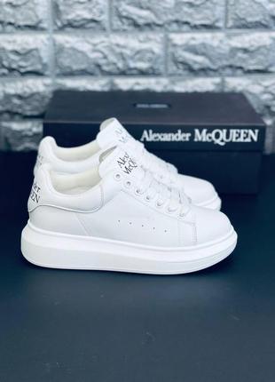 Кросівки alexander mcqueen жіночі, білі повсякденні кросівки3 фото