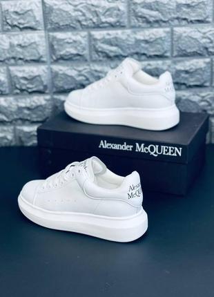 Кросівки alexander mcqueen жіночі, білі повсякденні кросівки7 фото