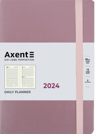 Тижневик axent 2024 partner soft earth colors 145 x 210 мм, рожевий (8820-24-03-a)