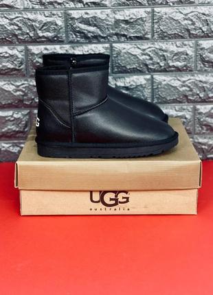 Чоловічі уги ugg australia, зимові шкіряні хутряні уги 36-454 фото