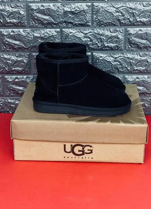 Уги ugg australia чоловічі, уги з натуральної шкіри на хутрі5 фото