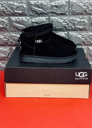 Чоловічі уги ugg australia, зимові шкіряні хутряні уги 36-456 фото