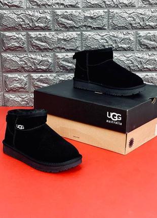 Чоловічі уги ugg australia, зимові шкіряні хутряні уги 36-457 фото