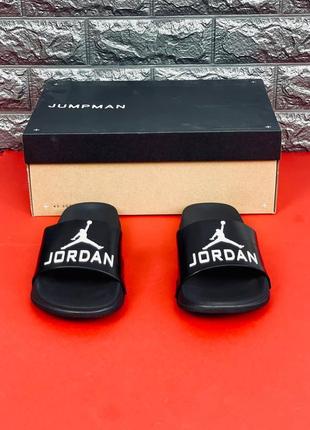 Jordan шльопанці чоловічі, чорні шльопанці сланці капці джордан2 фото