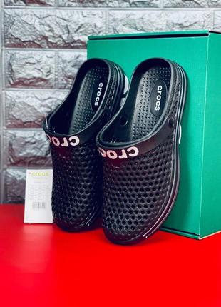 Шльопанці чоловічі crocs, чорні шльопанці сланці капці новинка!7 фото