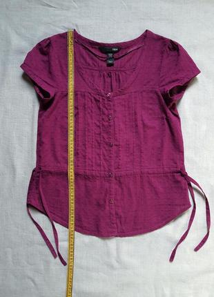 Блузка фиолетово-нарядная на пуговицах4 фото