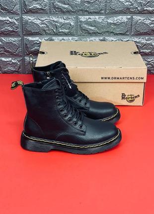 Черевики жіночі doctor martens, чорні повсякденні високі кеди