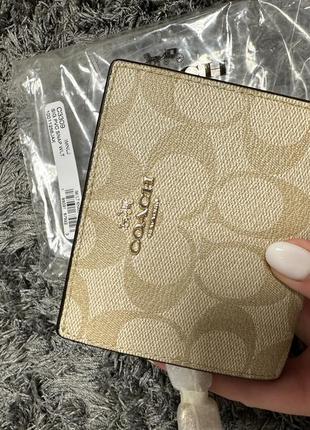 Гаманець coach, snap wallet in signature canvas