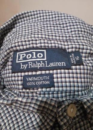 Коттоновая рубашка в клетку polo ralph lauren7 фото