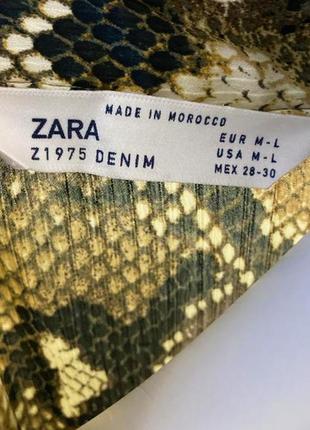 Zara snake print сатиновая рубашка в стиле оверсайз /7921/9 фото