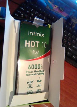 Смартфон infinix hot 10 play 2/32gb green