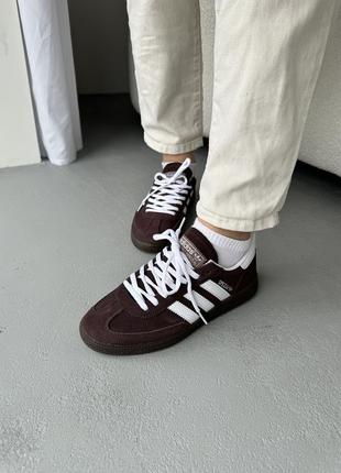 👟 кеди adidas spezial brown/white    / наложка bs👟4 фото