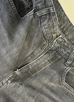 Черные клешевые джинсы3 фото