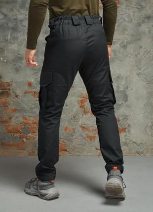 Чоловічі демісезонні тактичні штани карго  чорні7 фото