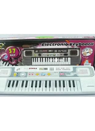 Дитячий синтезатор із мікрофоном electronic mq3709a1 фото