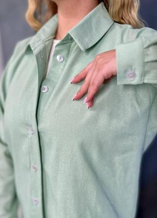 Костюм женский лен рубашка и брюки свободный с 48 до 58 размера7 фото