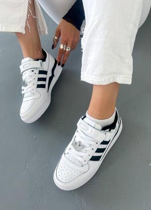 Adidas forum white/black ( logo )8 фото