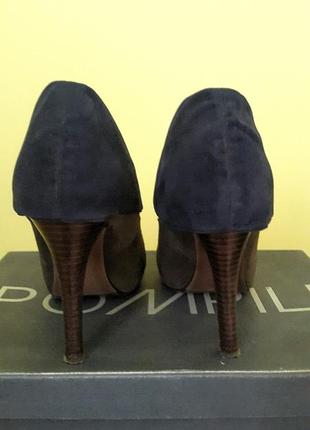 Ботинки замшевые на каблуке pompili (италия)3 фото