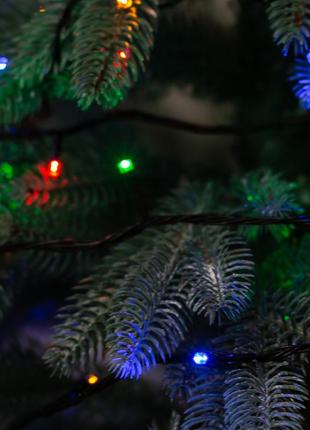 Гирлянда нить 16м на 400 led лампочек светодиодная черный провод 8 режимов работы