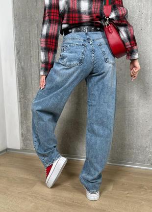 Женские джинсы с поясом 100% коттон идеальная посадка красиво садятся по фигуре4 фото