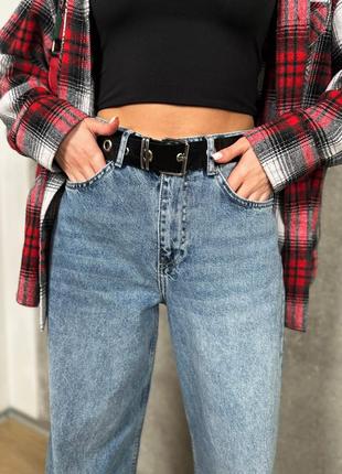 Женские джинсы с поясом 100% коттон идеальная посадка красиво садятся по фигуре2 фото