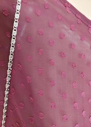 Фирменная primark нарядная блуза цвета марсала/бордо с вышивкой, размер хл7 фото