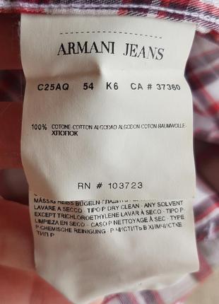 Рубашка в клетку armani jeans4 фото