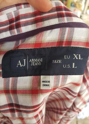 Рубашка в клетку armani jeans3 фото