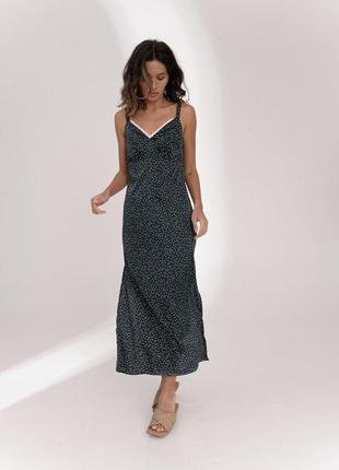 Платье женское летнее silkовое зеленое  modna kazka mkaz6642-1