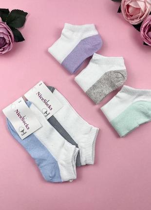 Жіночі бавовняні короткі шкарпетки, 36-40р., nicesocks1 фото