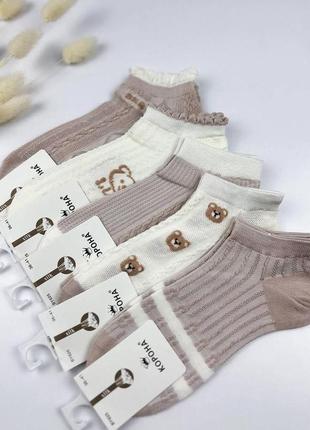 Жіночі короткі шкарпетки, шовкові з малюнком, корона 36-41р.