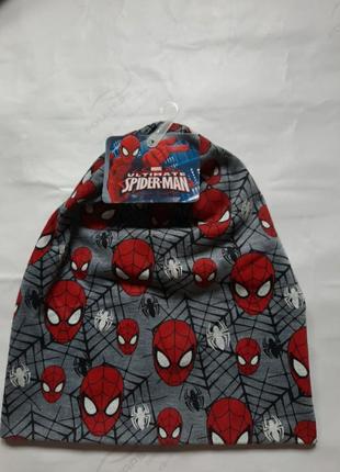 Шапка для мальчика подростка 6-12 лет marvel spider man