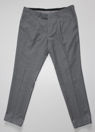 Классные зауженные (slim fit) ворсистые (фланелевые) шерстяные (59%) брюки от dressmann2 фото