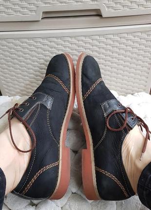 Кожаные туфли на низком каблуке оксфорди3 фото