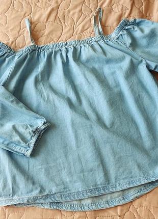 Стильна джинсова блузка 134-140 см