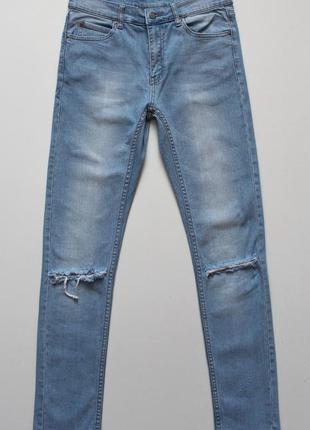 Cheap monday (tight enigma) skinny / скинни джинсы с разрезами на коленях (w30*)1 фото