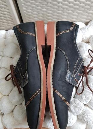 Кожаные туфли на низком каблуке оксфорди8 фото