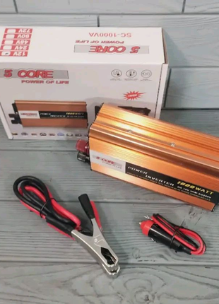 Перетворювач напруги 12v-220v 1000w/інвертор автомобільний 1000w