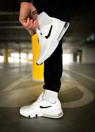 Nike air max 270 react "white black"9 фото