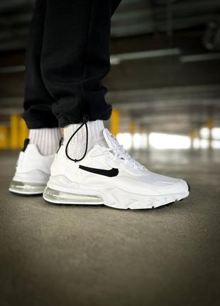 Nike air max 270 react "white black"3 фото
