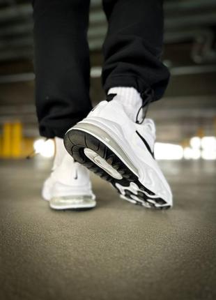 Nike air max 270 react "white black"5 фото