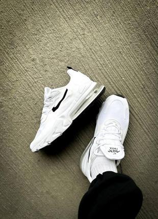 Nike air max 270 react "white black"8 фото