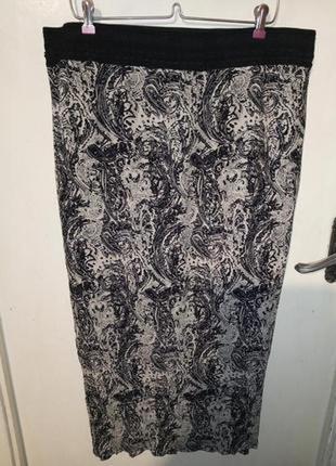 Натуральная,длинная,летняя юбка,на резинке,бохо,большого размера,msmode2 фото