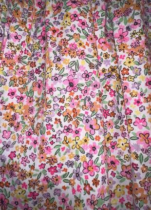 Стильная качественная тоненькая юбка с цветочным принтом для девочки 4/6р h&amp;m4 фото