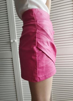 Розовая мини юбка в стиле barbie m/l4 фото