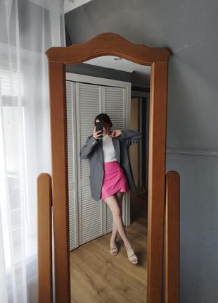 Розовая мини юбка в стиле barbie m/l