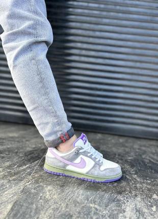 Женские кроссовки nike sb dunk low x otomo katsuhiro grey beige purple