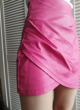 Рожева міні спідниця в стилі barbie m/l