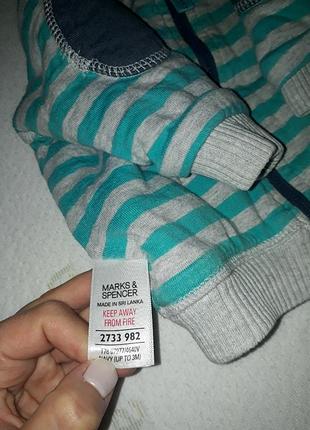 Утеплена кофта з капюшоном m&s 3